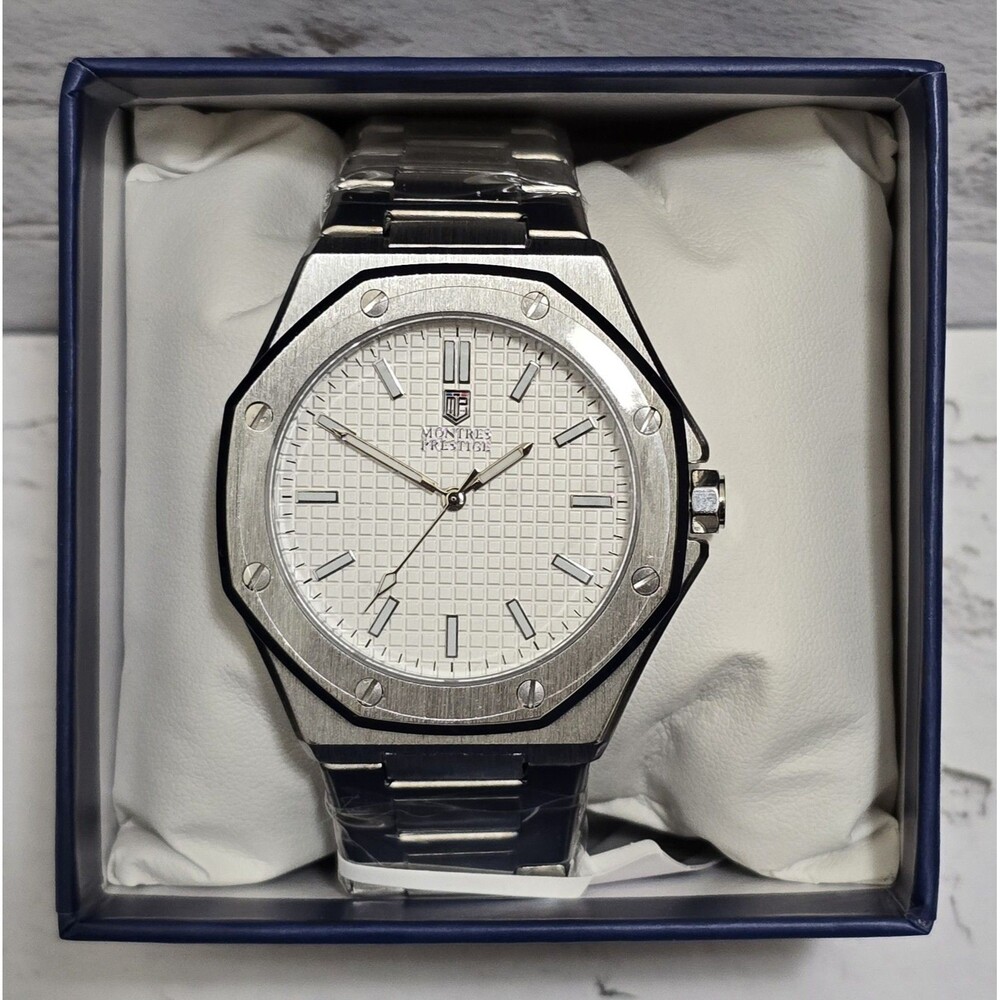 Montres Prestige X Invicta Men's Watch 43mm Silver Tone MPW-0249 Brand New